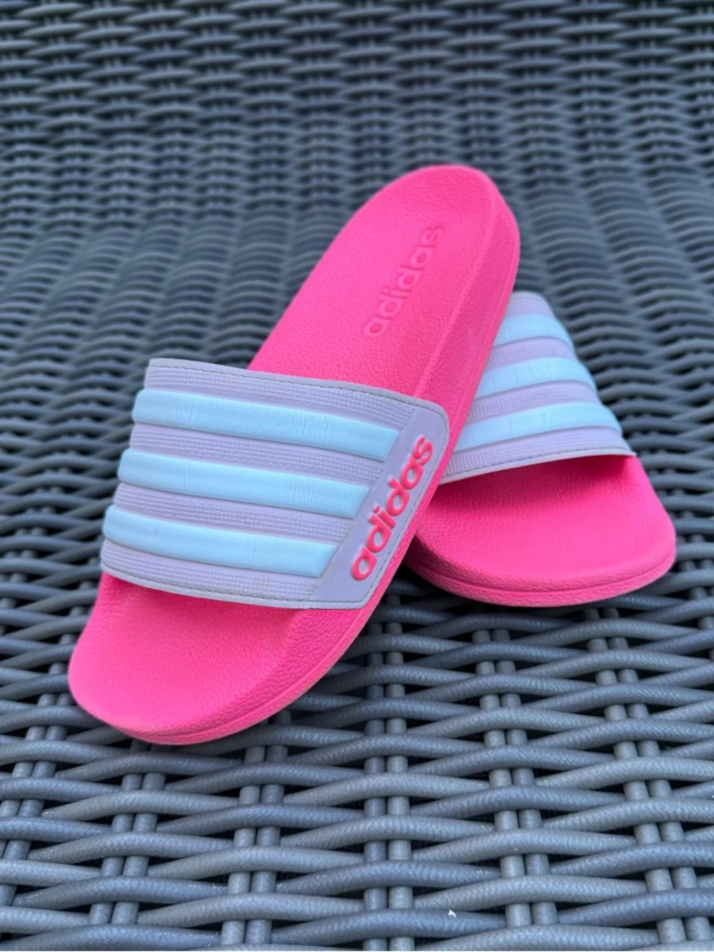 adidas Hot Pink Slides - Size 1